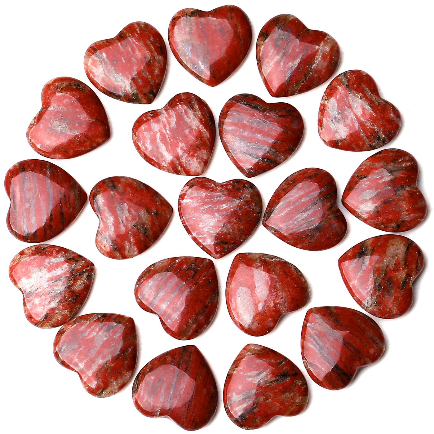 QINJIEJIE red sesame heart crystals 10pcs for portable energy focus