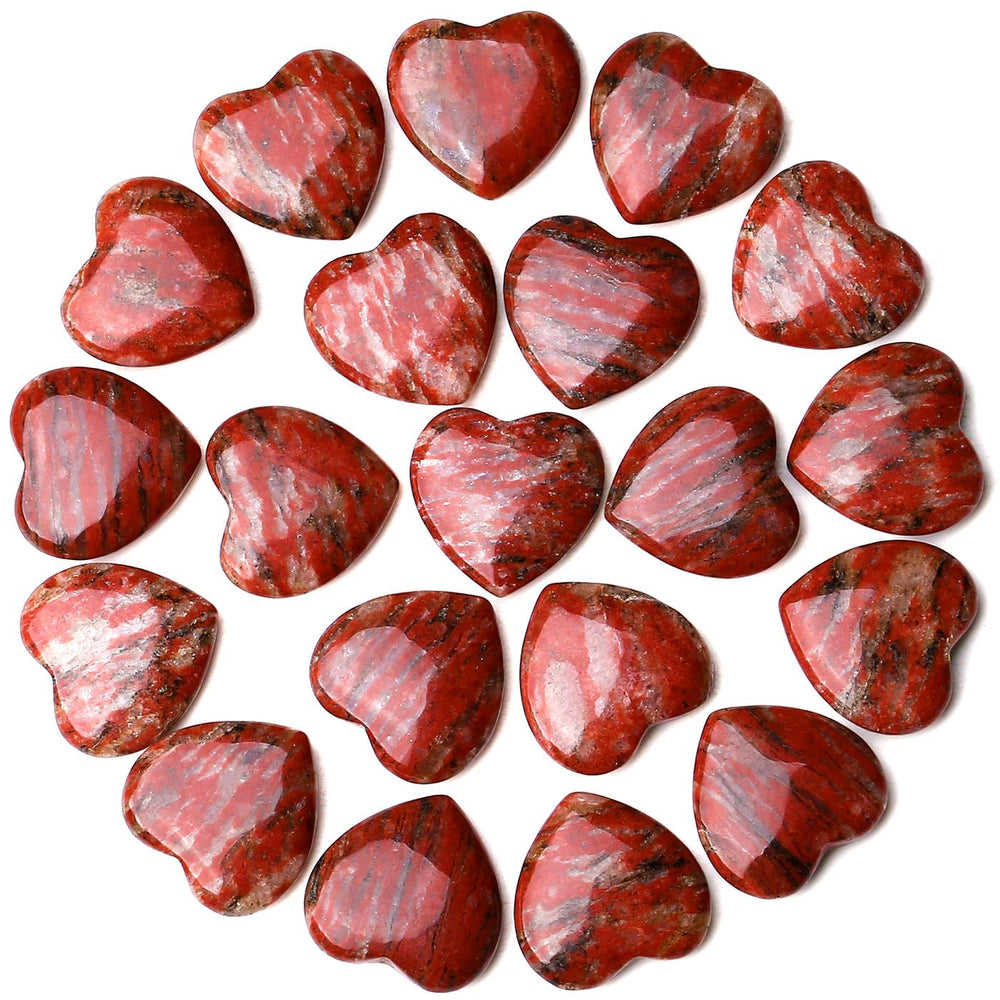 QINJIEJIE red sesame heart crystals 10pcs for portable energy focus