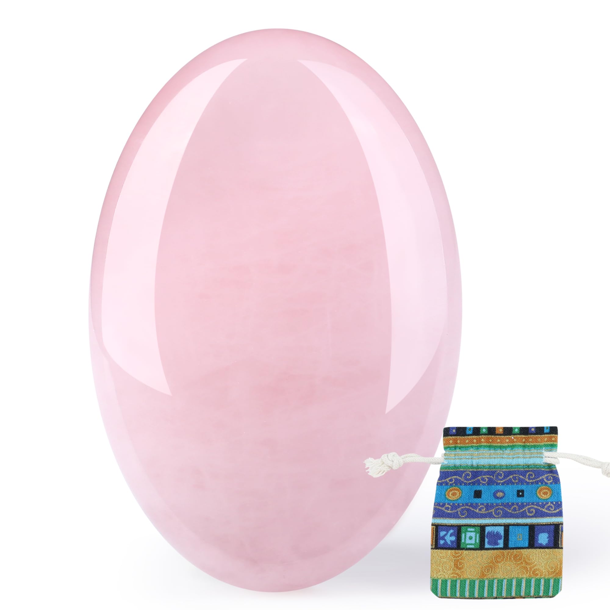 QINJIEJIE rose quartz palm stone for calming energy and mindful breathing.