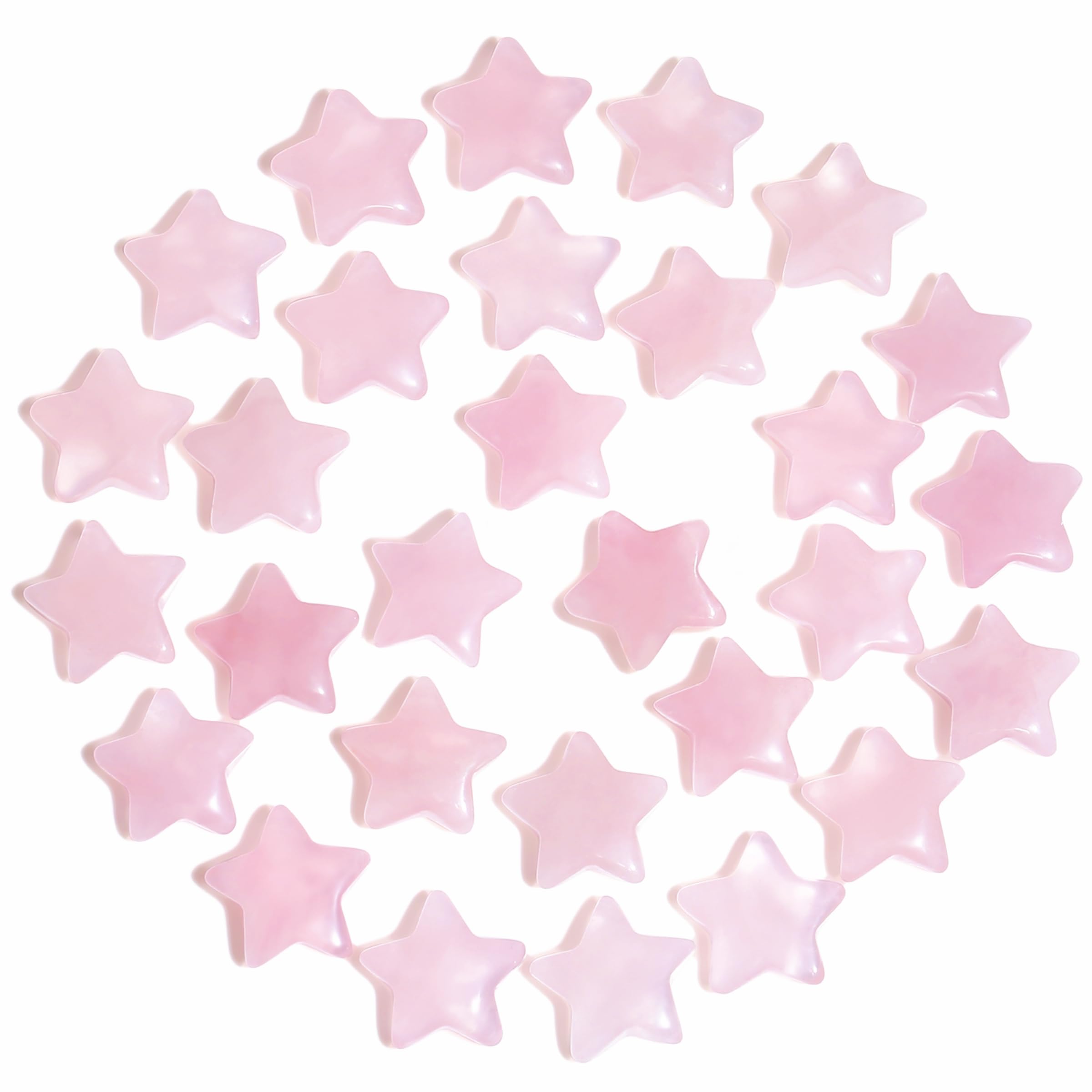 QINJIEJIE Rose Quartz Star Pocket Stone for on-the-go balance.