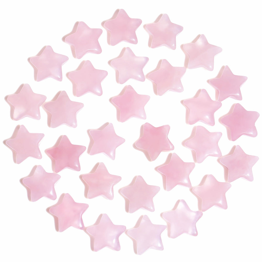 QINJIEJIE Rose Quartz Star Pocket Stone for on-the-go balance.