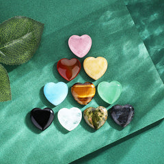 QINJIEJIE tiger's eye heart stone for grounding during daily activities.