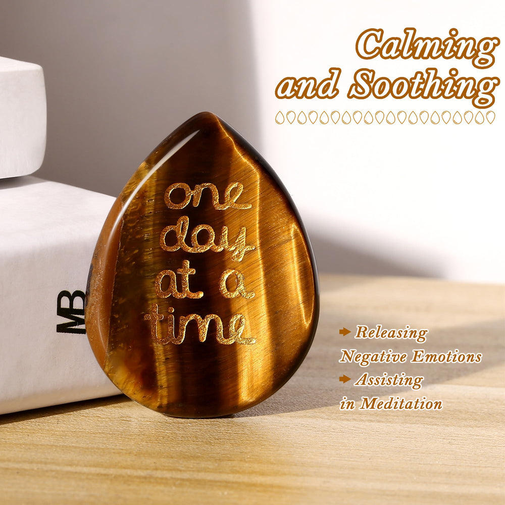 QINJIEJIE velvet pouch with worry stone enhances gift presentation