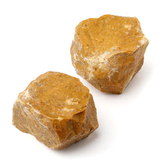 QINJIEJIE Yellow Aventurine raw crystals in a pair, ideal for DIY jewelry.