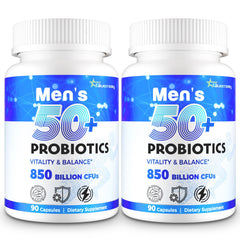 QIVERNAMY Probiotics for Men 50+ bottle shown for daily wellness