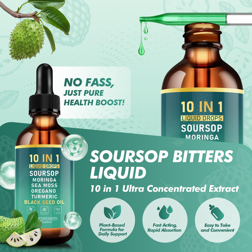 QIZFYZZ Soursop Bitters Drops dropper enables easy, precise dosing.