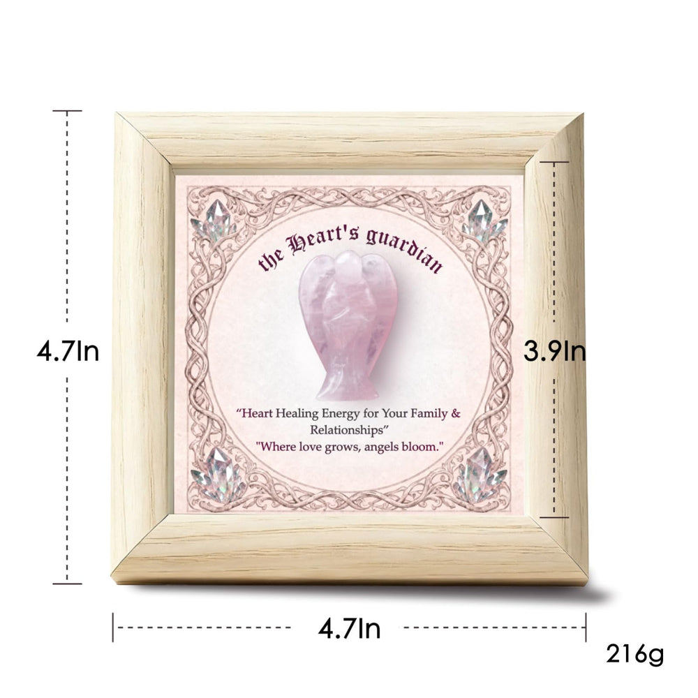 QIZHXPC rose quartz angel on a desk invites peaceful focus