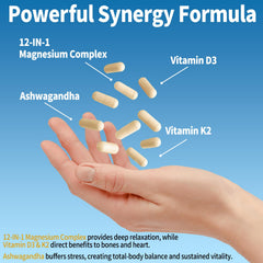 Qmiozzy Magnesium Complex capsules closeup, smooth intake for muscle support.