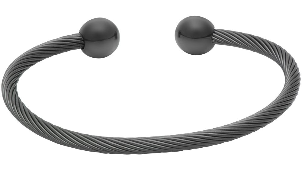 QRAY Gun Metal Deluxe Bracelet complements active lifestyles like hiking, fishing, sailing.
