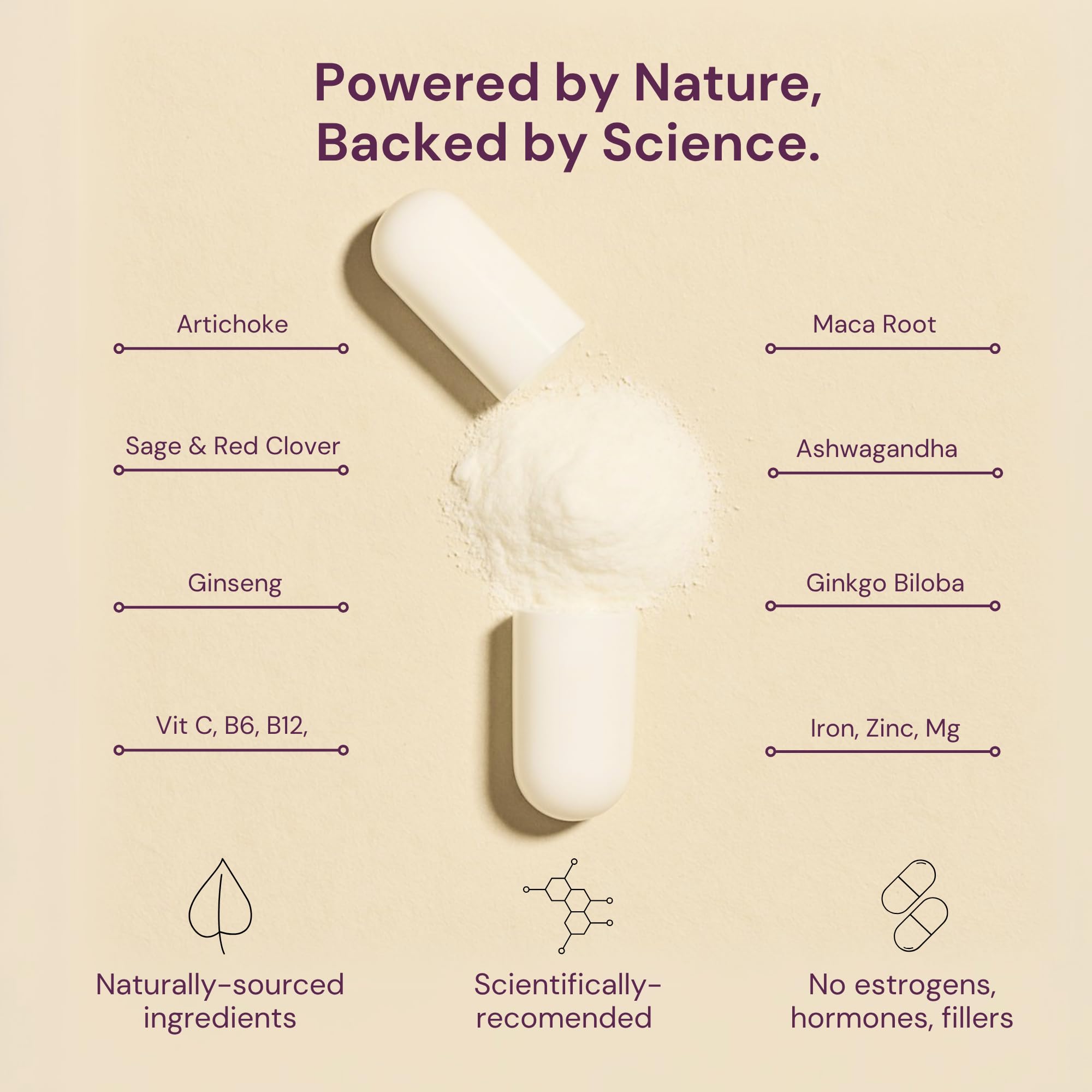 QSTA Inositol FEM ingredients panel with key components