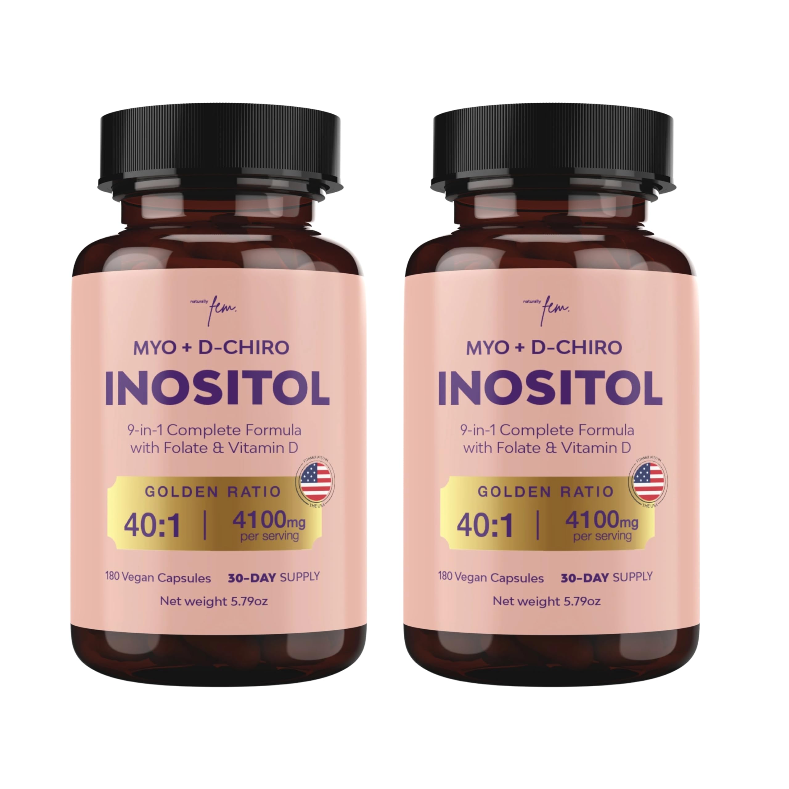 QSTA Premium Inositol Bundle bottle with capsules for daily support.