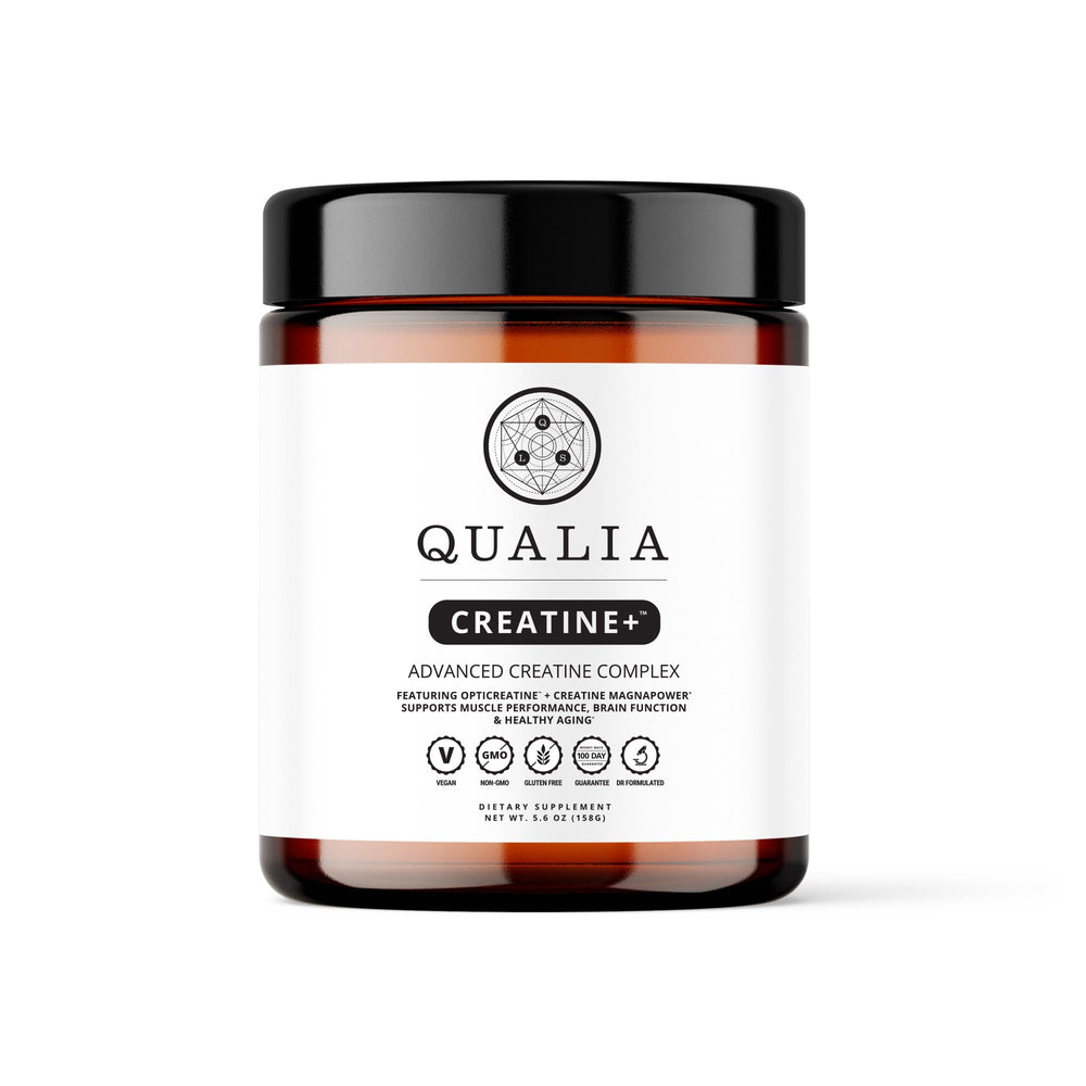 Qualia Creatine OptiCreatine bottle for rapid ATP regeneration during workouts