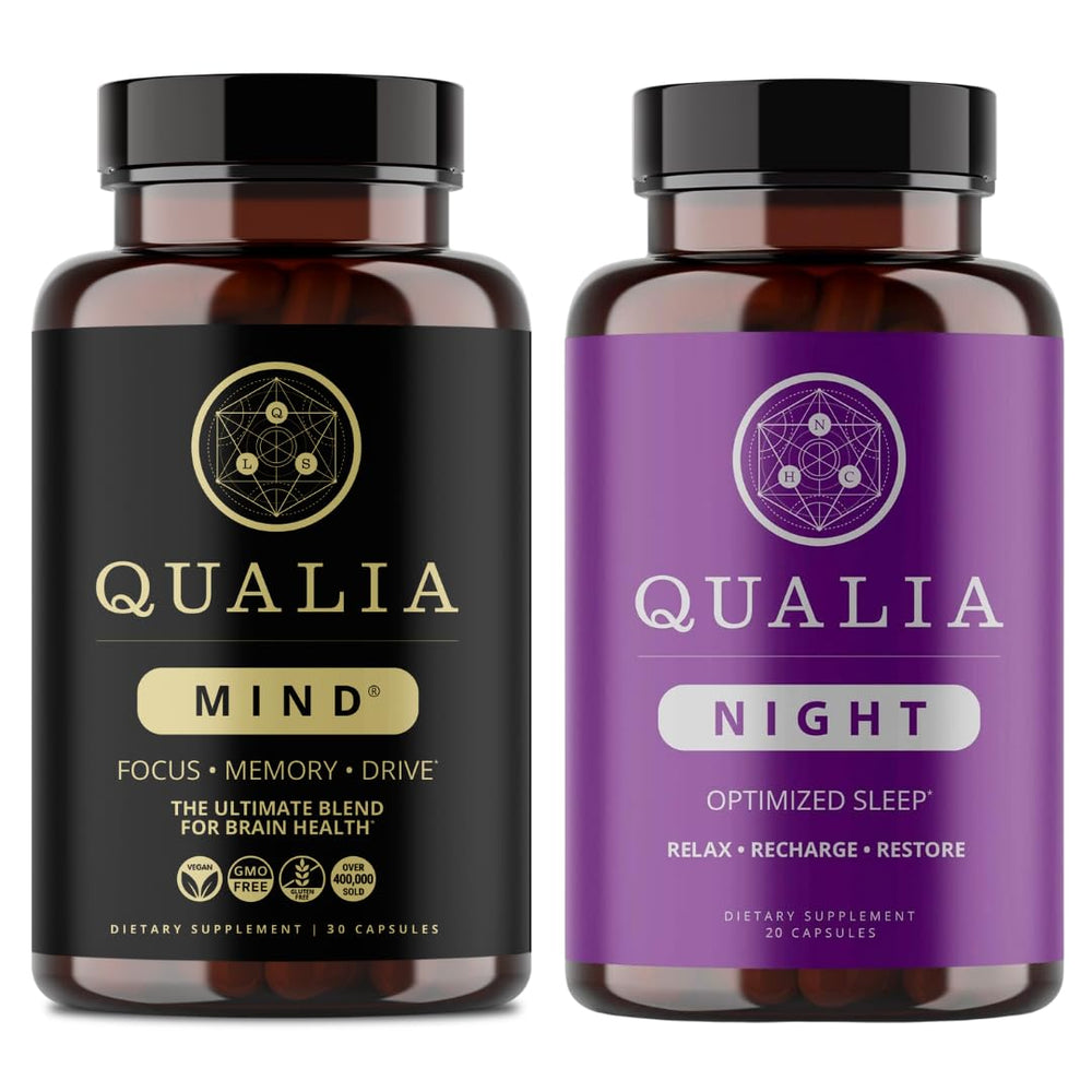 Qualia Mind bottle front—premium nootropic for sharper daytime focus