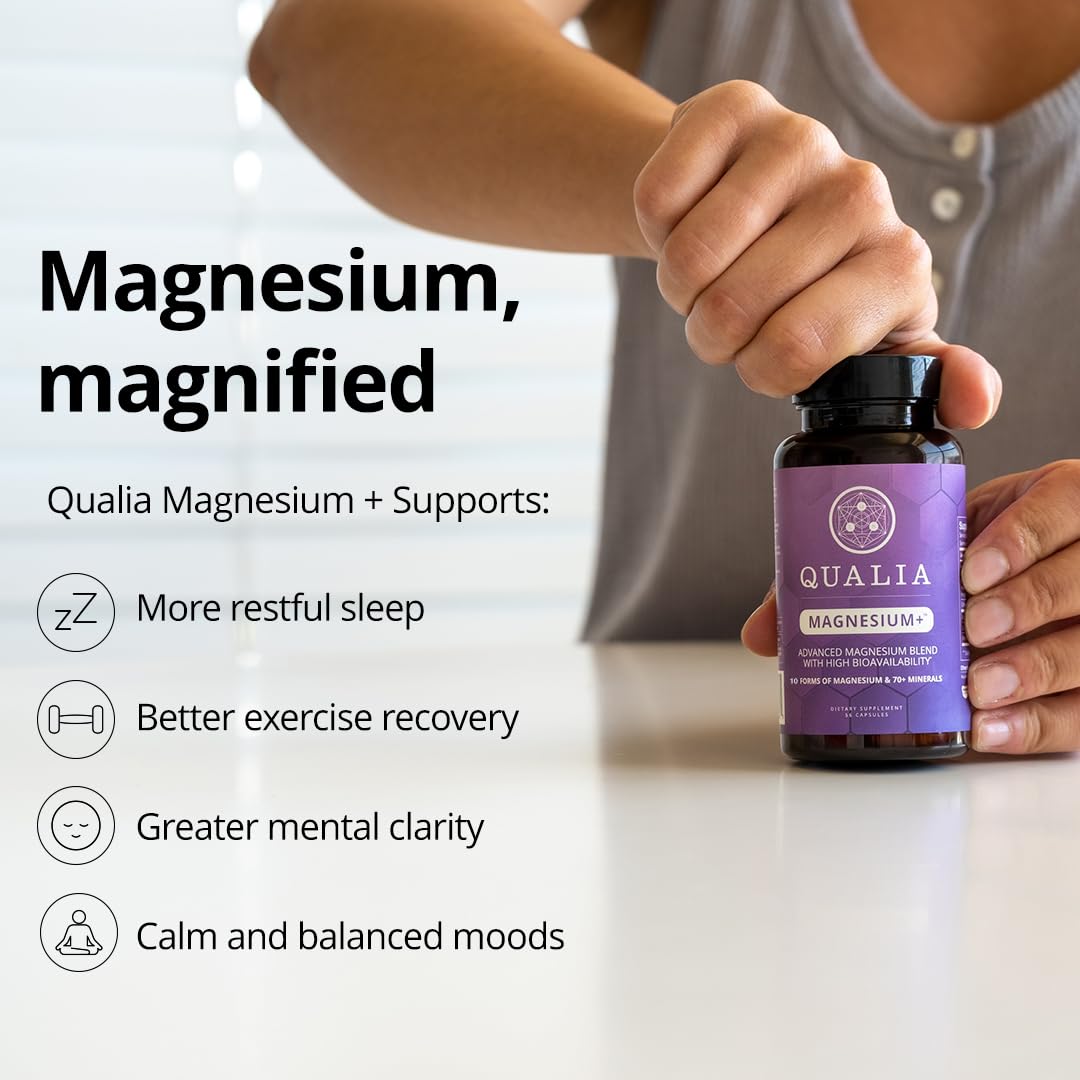 Qualia Magnesium+ scoop-dispense demonstrates easy daily dosing