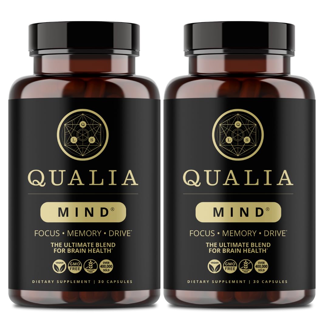 Qualia Mind bottle front view for enhanced focus.