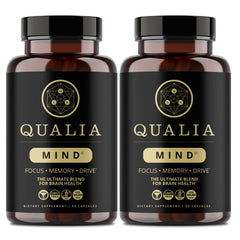 Qualia Mind bottle front view for enhanced focus.