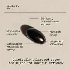 Quality of Life AHCC Rx 300 mg softgels for daily immune support