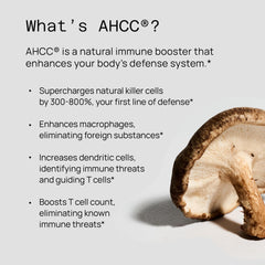 Quality of Life AHCC Rx label and packaging conveying trust and quality