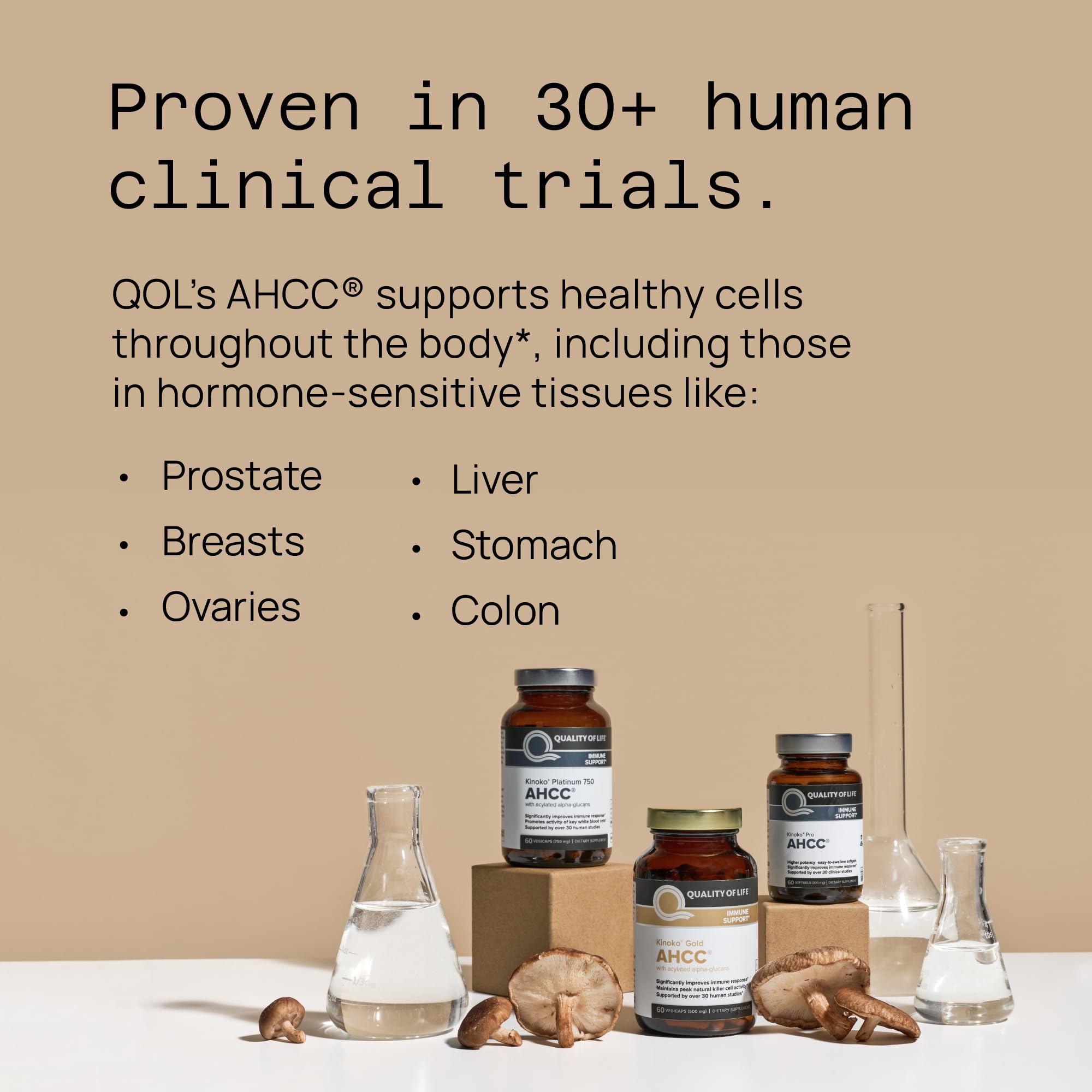 Quality of Life AHCC Rx pouring capsules for easy daily use