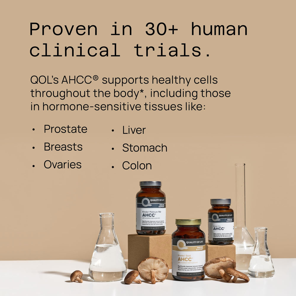 Quality of Life AHCC Rx pouring capsules for easy daily use