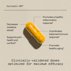 Quality of Life Curcumin-SR label detail highlighting vegan formulation and clean ingredients.