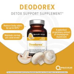 Quality of Life Deodorex daily-use capsules for detox support.