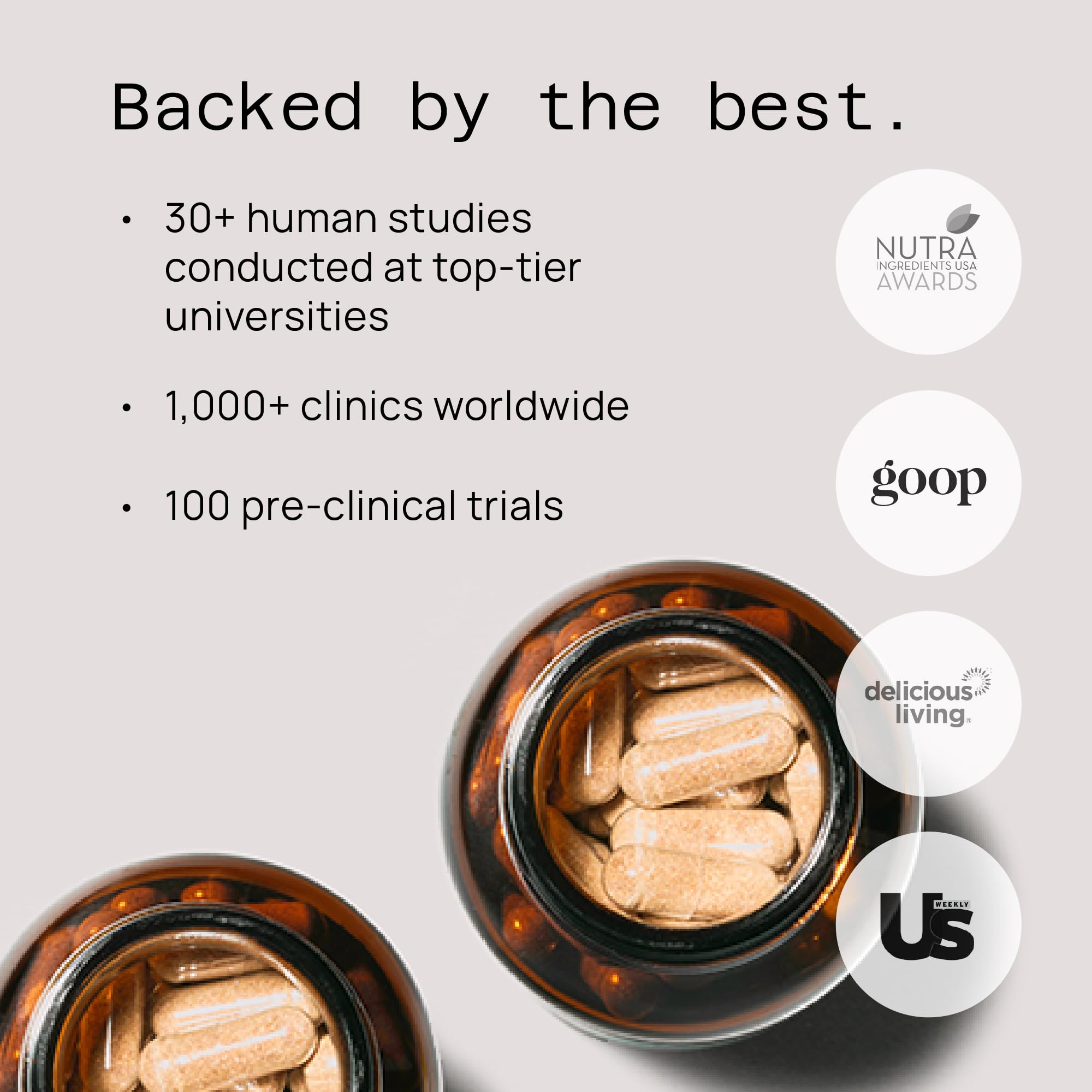 Quality of Life Kinoko Gold AHCC vegan capsules for plant based daily support.