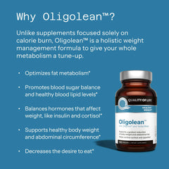 Quality of Life Oligolean product box on counter supports daily wellness routine.