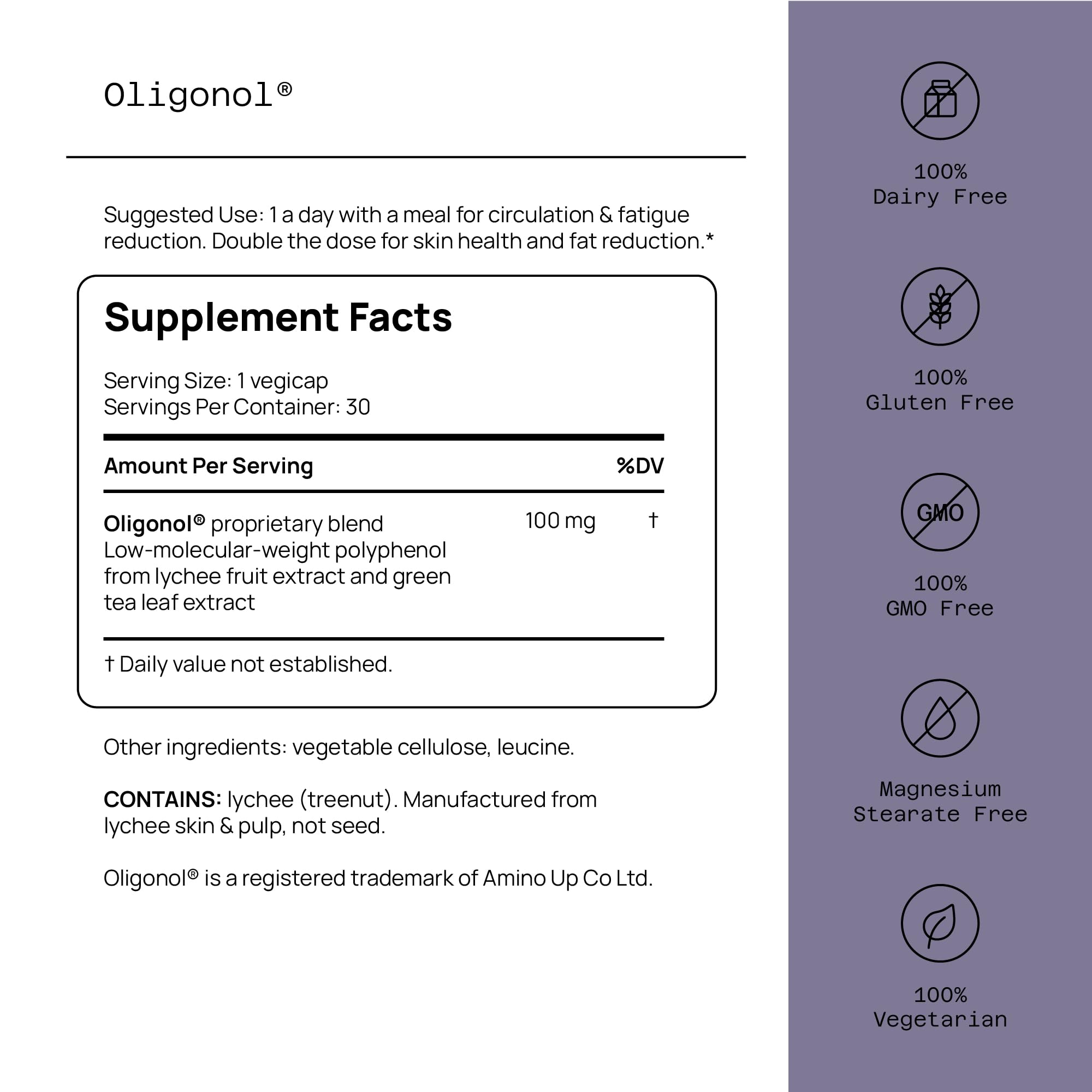 Quality of Life Oligonol green tea extract for daily antioxidant power.
