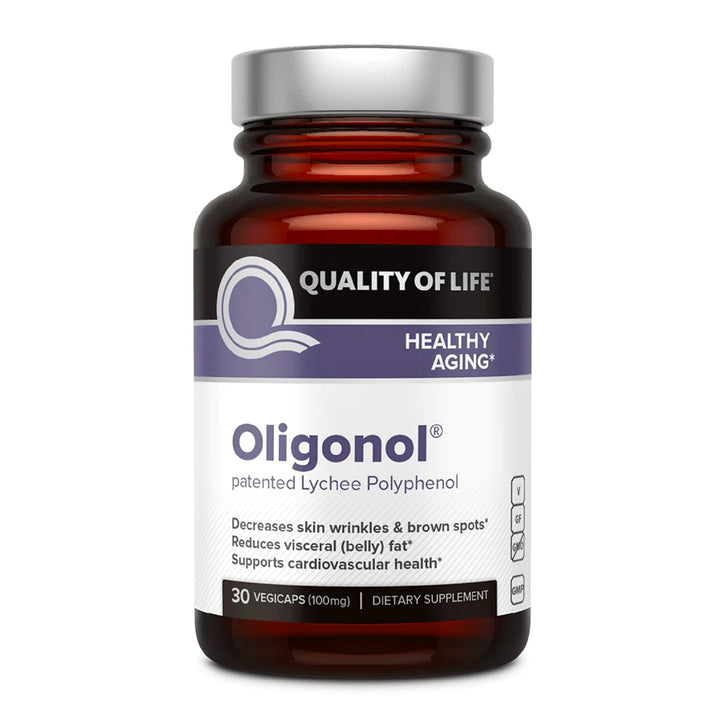 Quality of Life Oligonol lychee capsules supporting immune health and circulation.