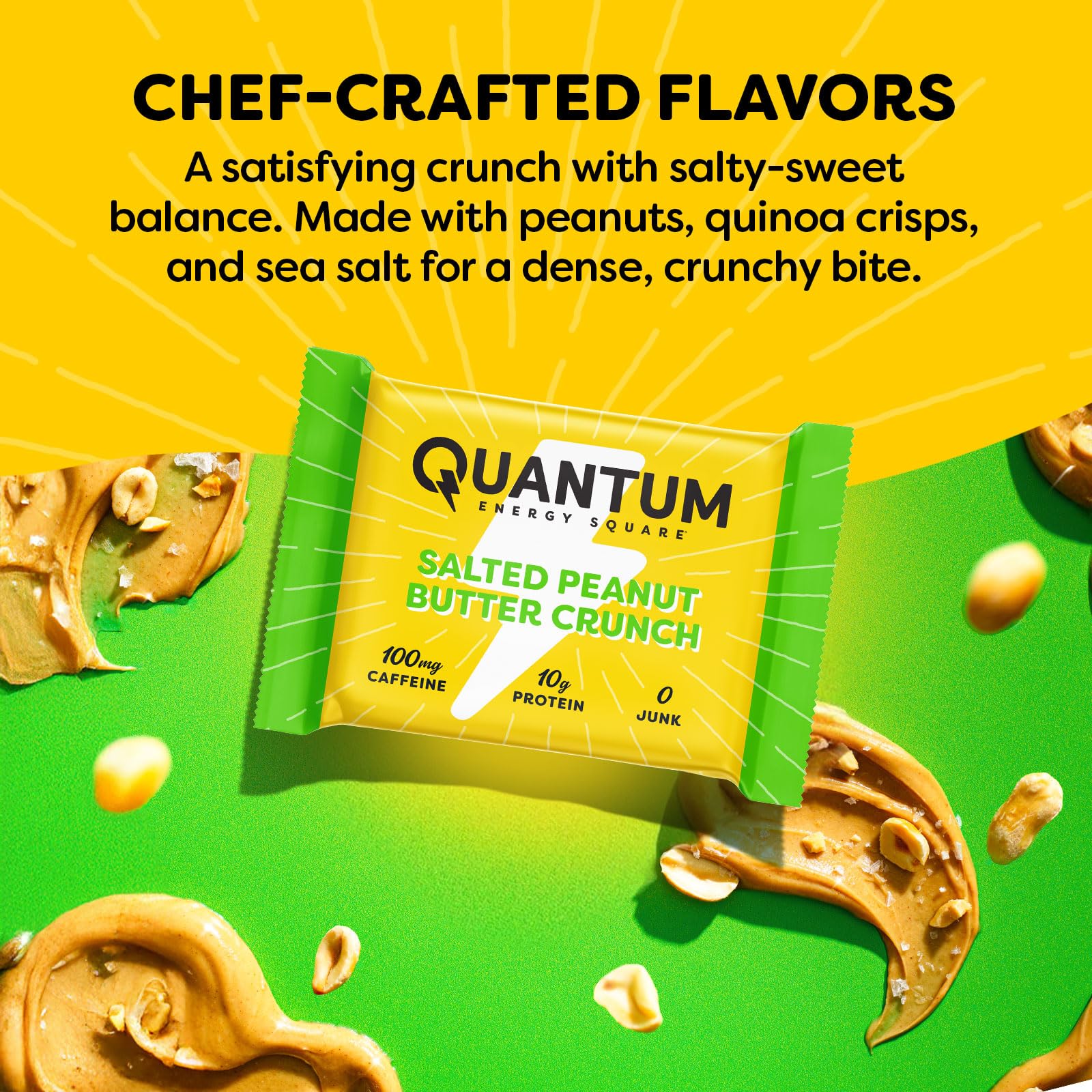 Quantum Energy Squares on-the-go packaging with visible bar.
