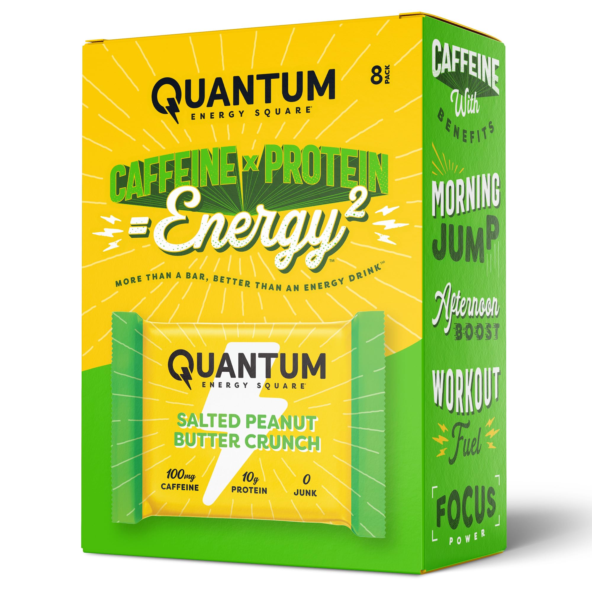 Quantum Energy Squares salted peanut butter crunch bar, ideal for on-the-go energy.