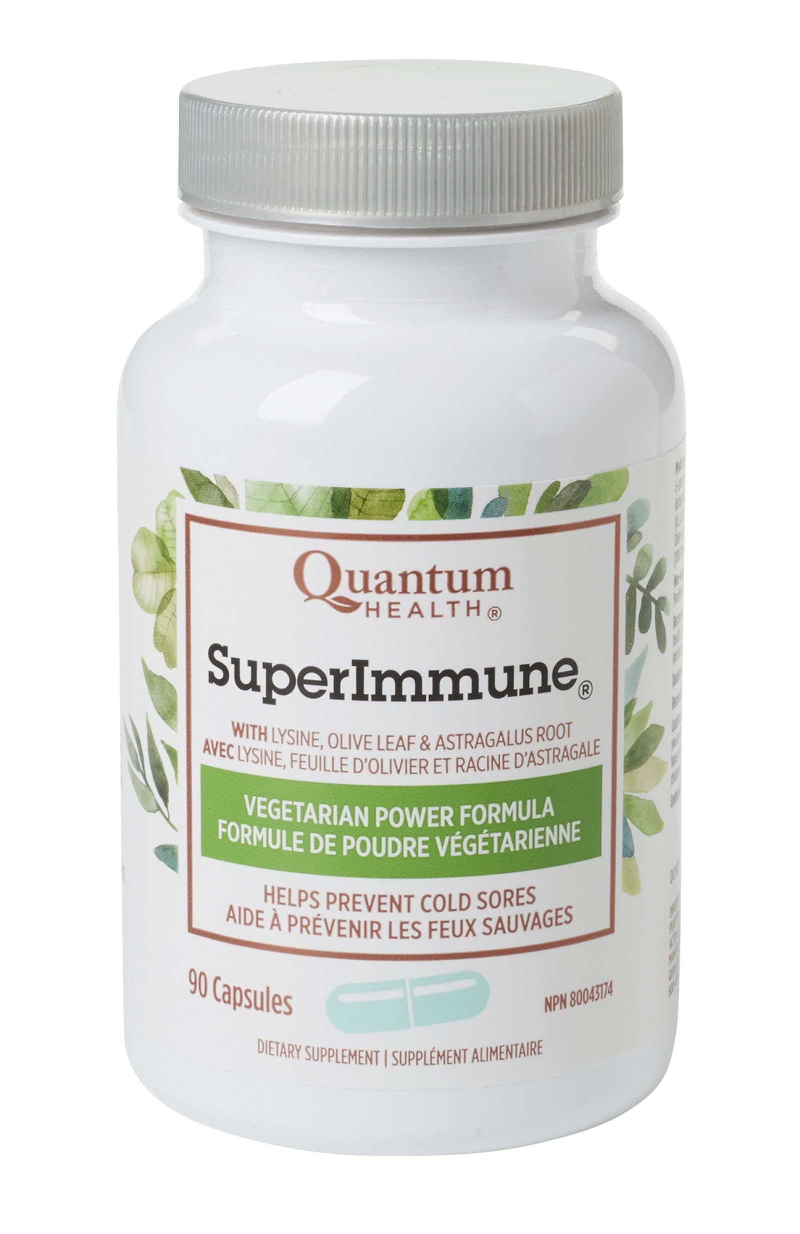 Quantum Health Super Immune+ bottle front shows a clean design for everyday use