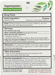 Quantum Lysine Cream label highlights ingredients and vitamins.