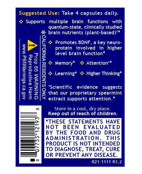 Quantum Nutrition Brain Prodigy display on shelf for adults