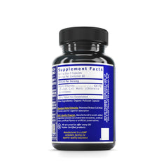 Quantum Nutrition chlorella capsules closeup shows high-chlorophyll content for daily antioxidant support