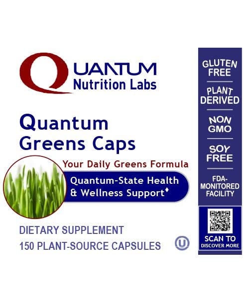 Quantum Nutrition Greens Capsules ready for daily use in routines