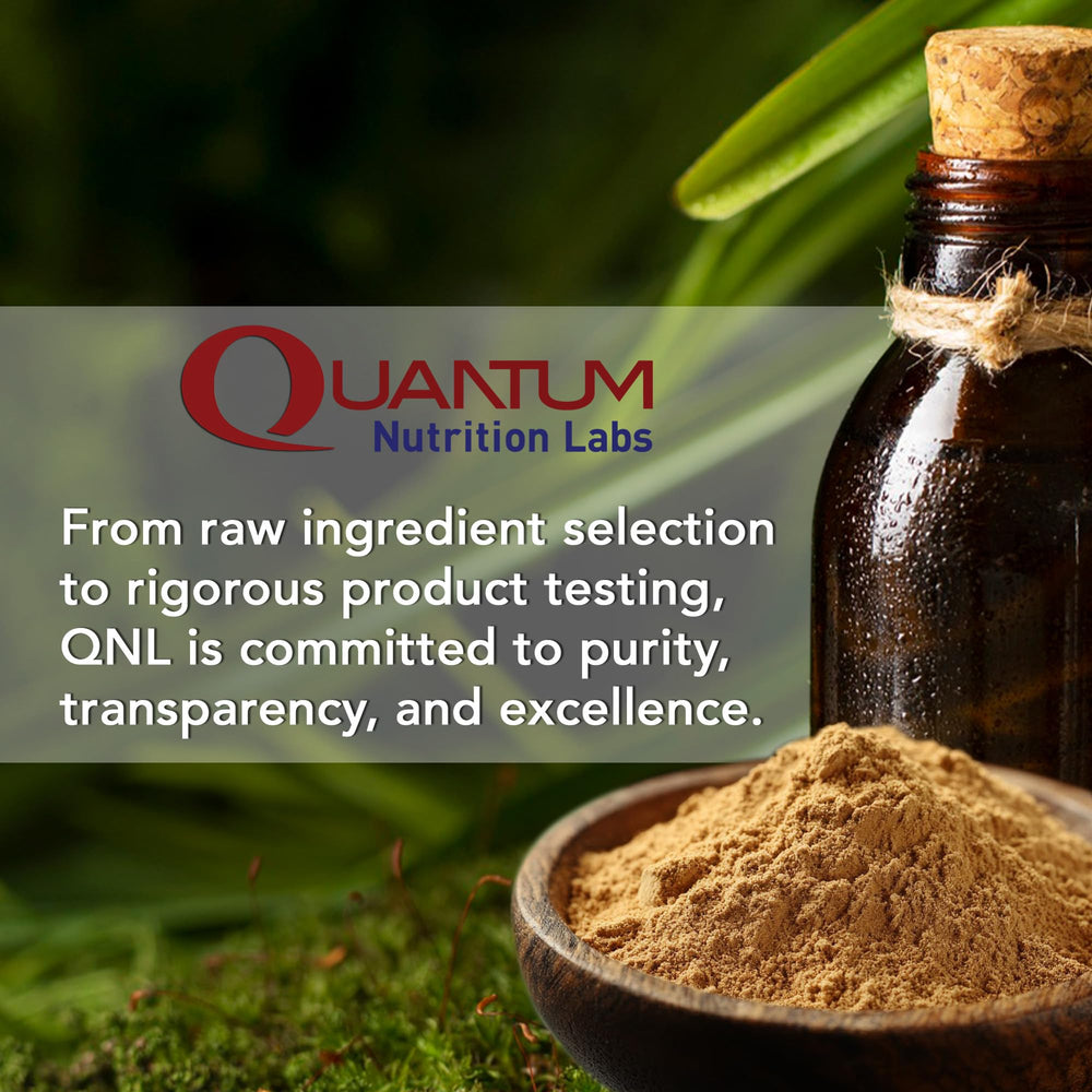 Quantum Nutrition Max Energy Bs bottle top view on kitchen counter.