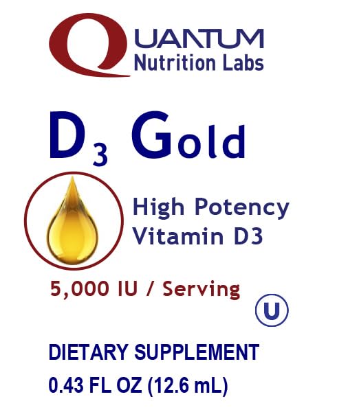 Quantum Nutrition QNL D3 Gold dosing illustration for easy use