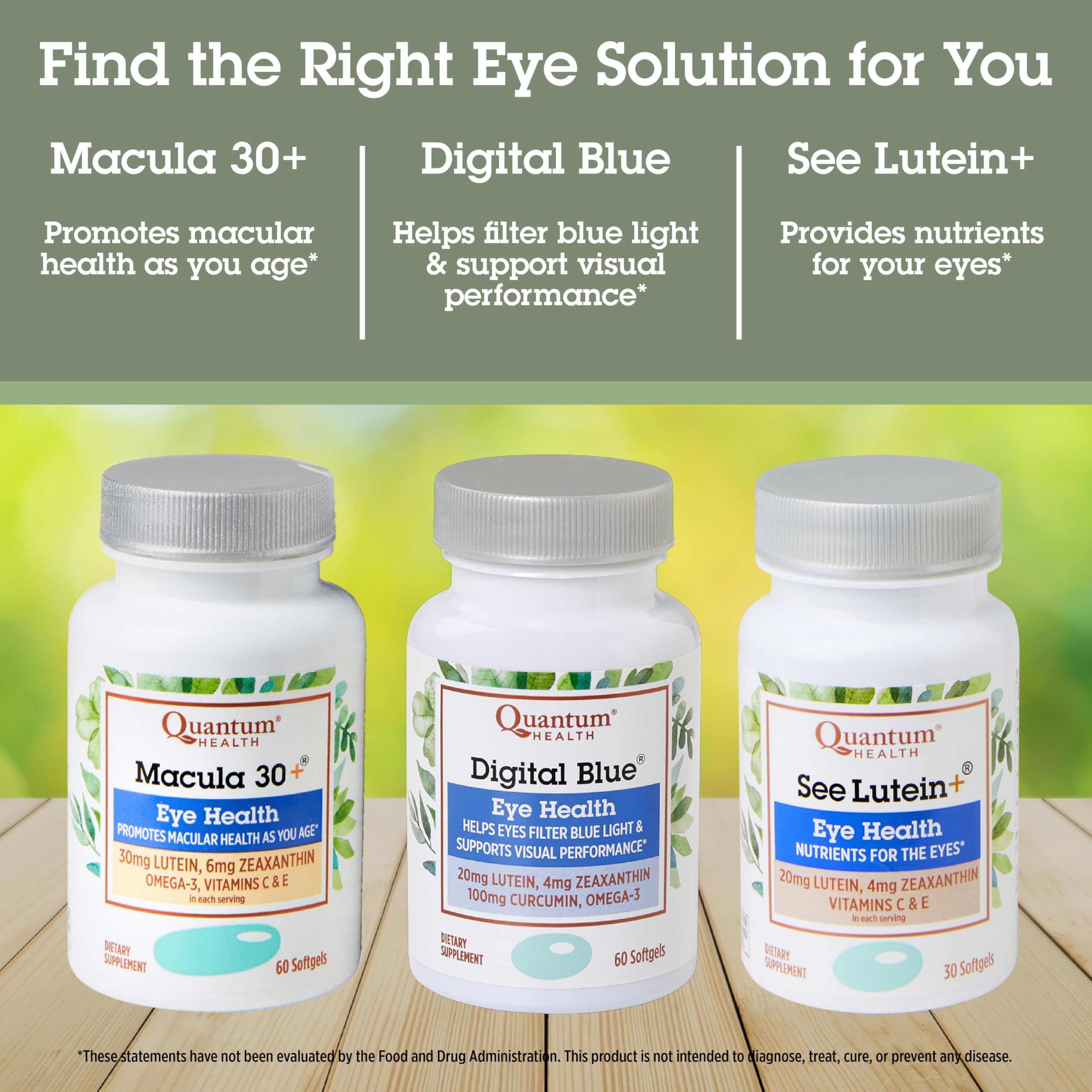 Quantum See Lutein+ nutrition label highlights key nutrients