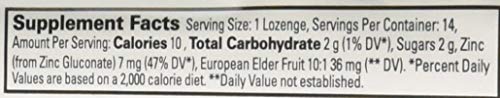 Quantum Zinc Elderberry Raspberry Lozenge dissolving on tongue for quick, pleasant flavor