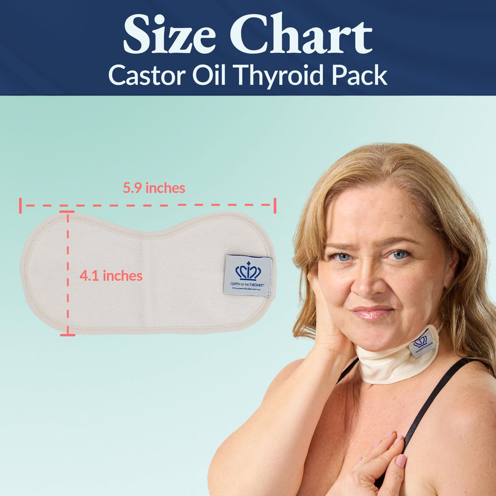 QUEEN OF THE THRONES Castor Oil Pack apply 1 tsp oil to the neck area for simple prep.