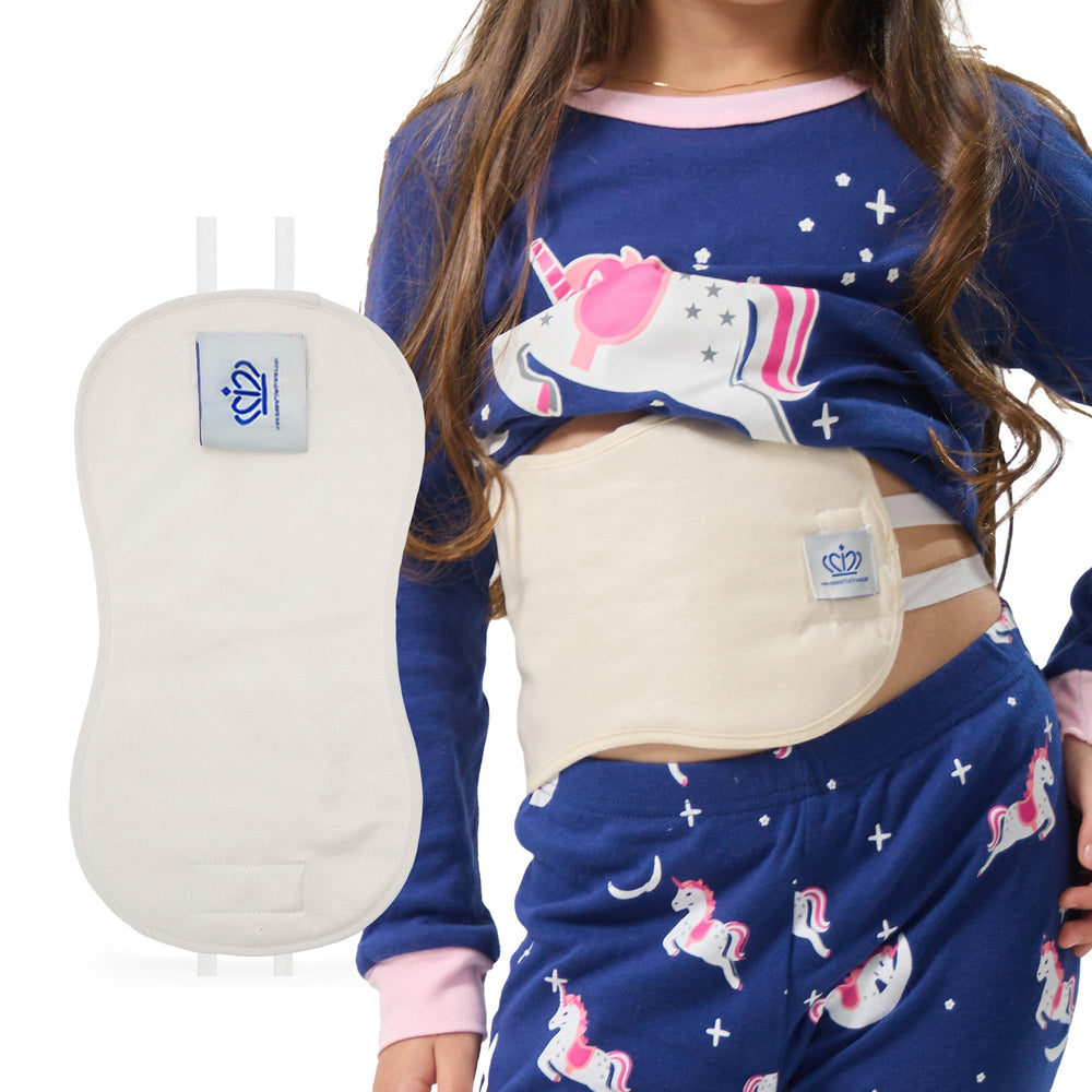 Queen of the Thrones Castor Oil Pack for Kids sits over the liver area for gentle comfort.