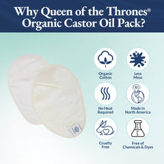 QUEEN OF THE THRONES Castor Oil Pack Large attached to bra strap for secure wear