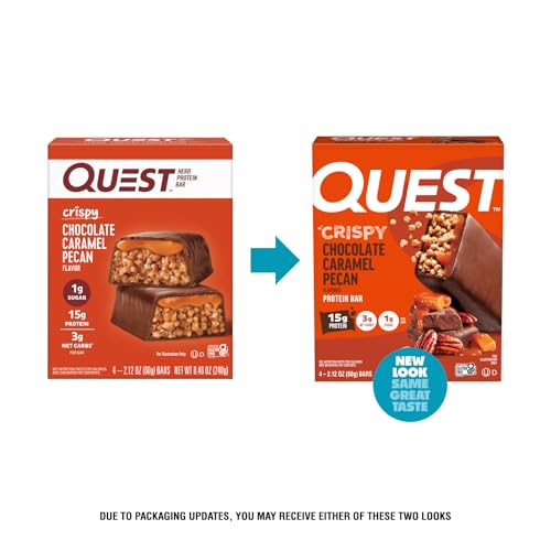 Quest bar full bar on plate, showcasing chocolate coating and crispy texture.