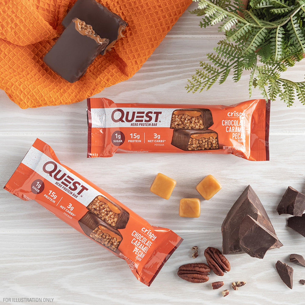 Gluten-free Quest bar is a keto-friendly snack option.