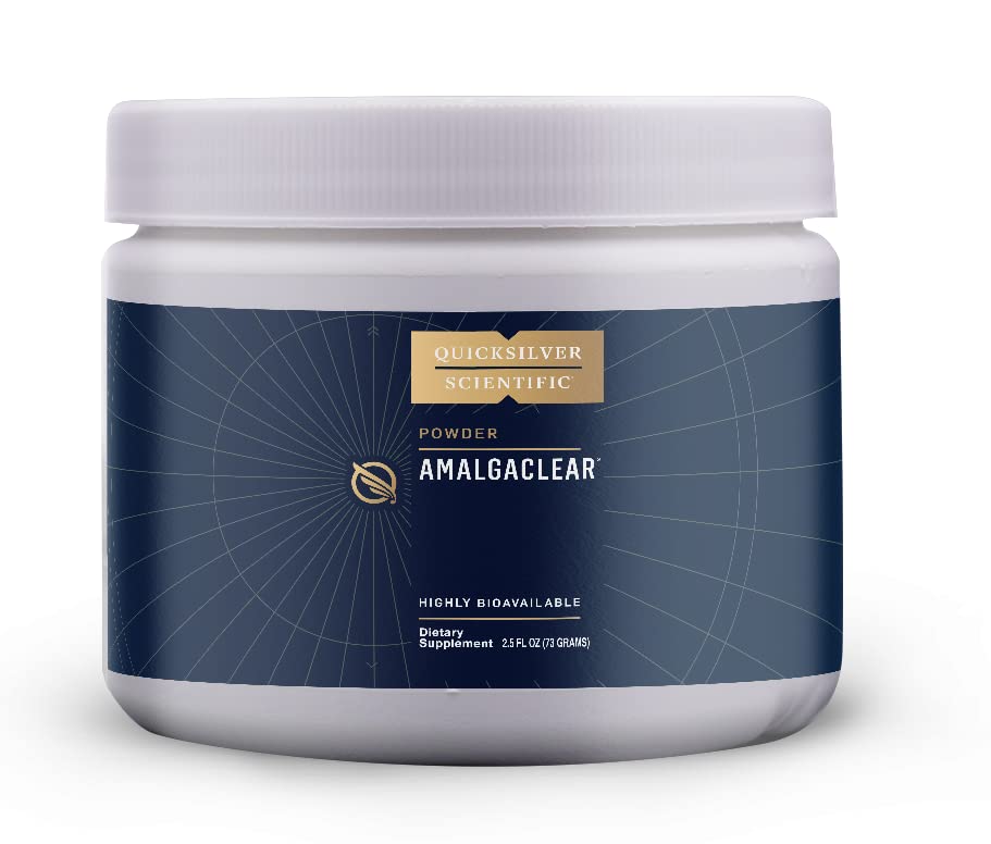 Quicksilver AmalgaClear being poured into water for convenient daily intake.