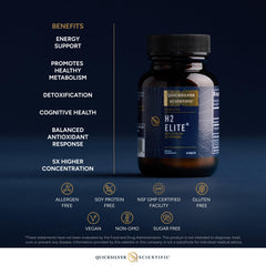 Quicksilver H2 Elite magnesium malate content supports daily mineral intake in hydration.