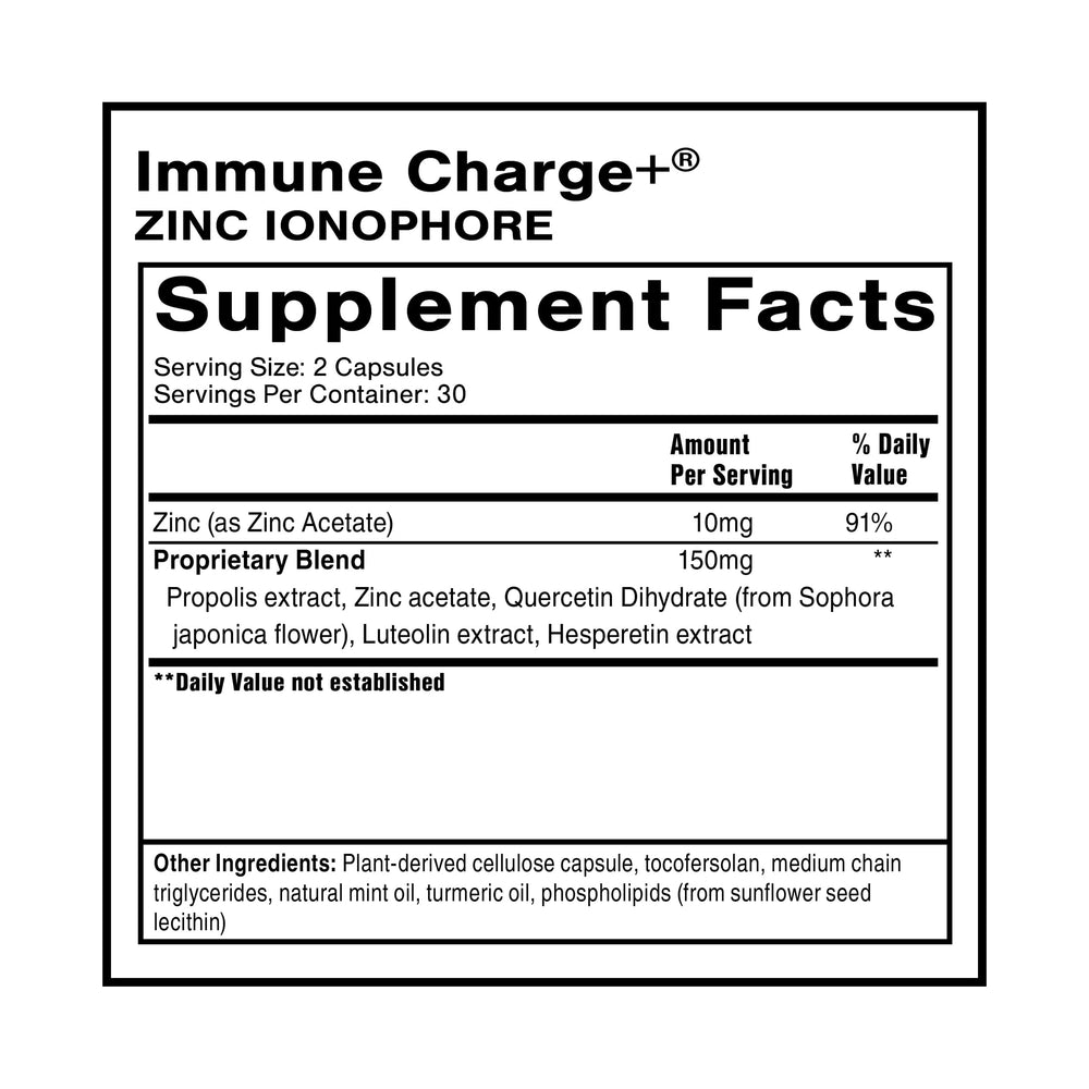 Quicksilver Immune Charge bottle closeup highlights capsule texture and premium formulation.