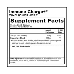 Quicksilver Immune Charge bottle closeup highlights capsule texture and premium formulation.